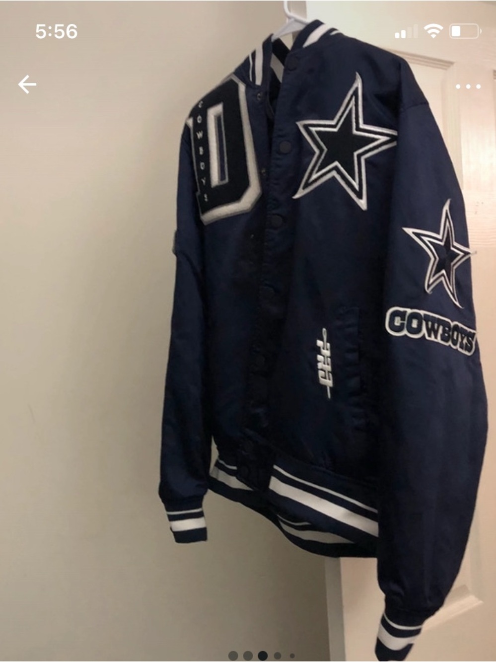 Dallas Cowboys Navy Blue Varsity Jacket - Picture 1 of 4